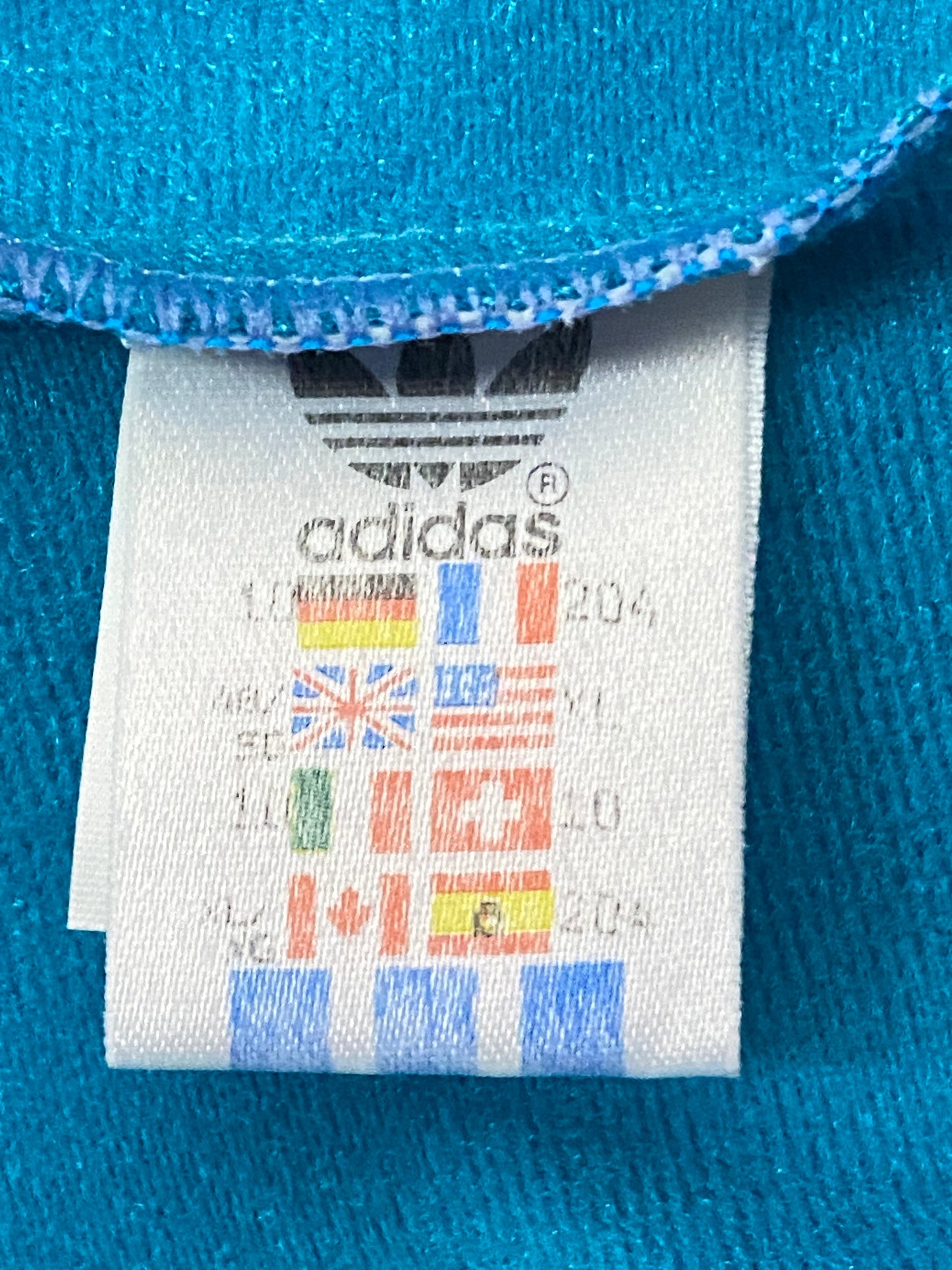 90s Adidas Men's Track Jacket - XL Blue Polyester