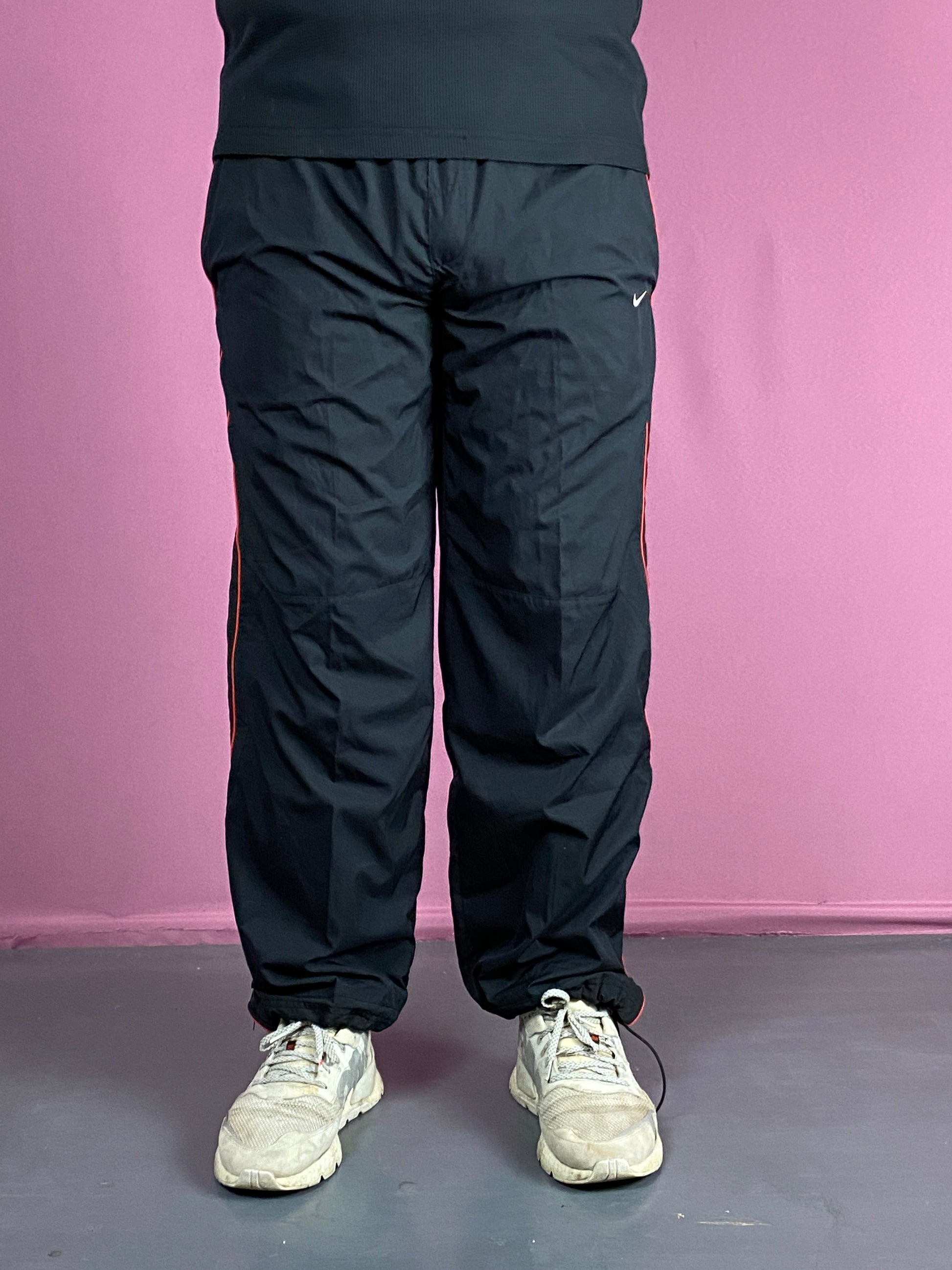 Nike Vintage Men's Y2K Track Pants - XL Black Polyester