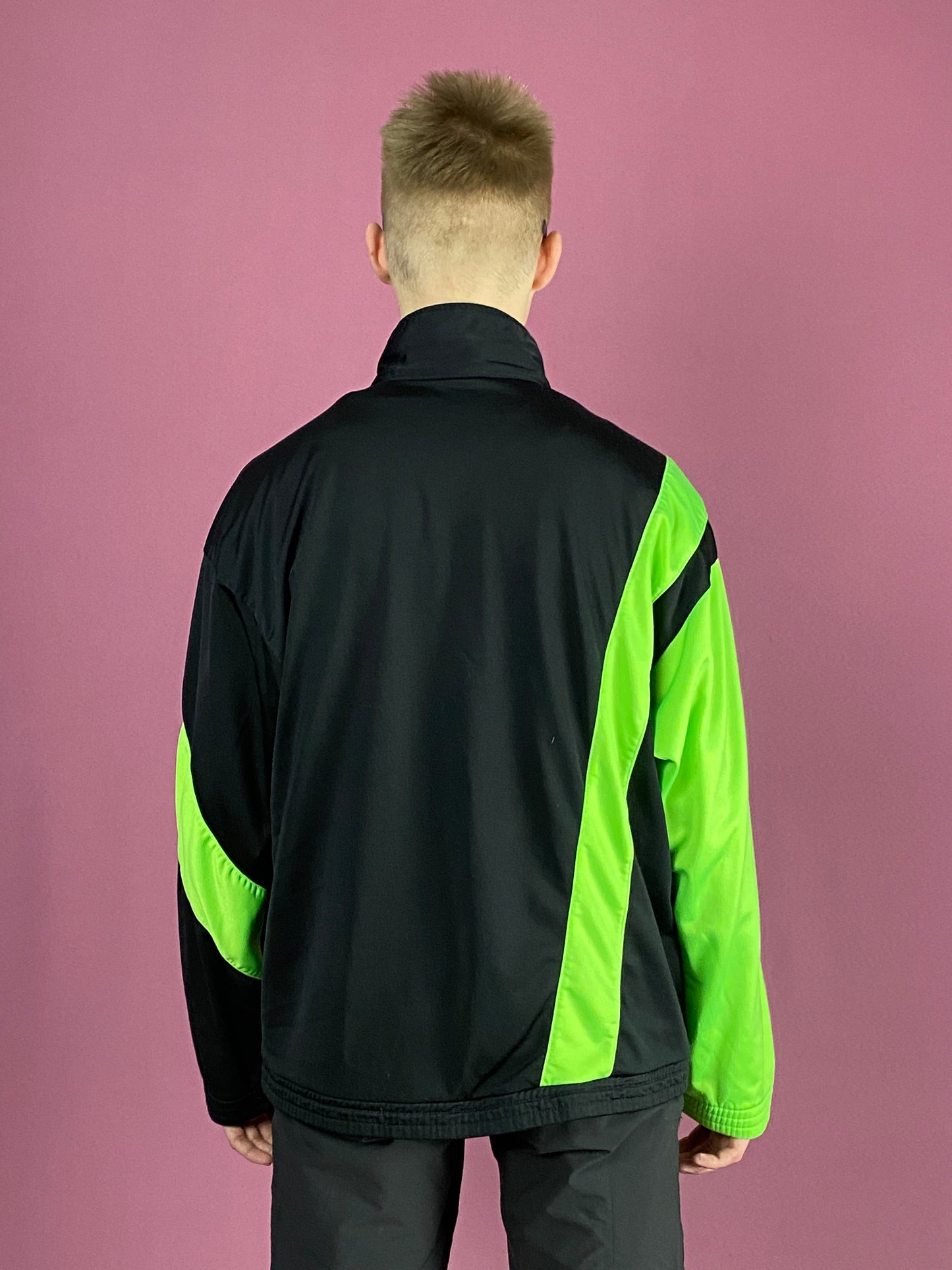 80s Puma Vintage Men's Track Jacket - Medium Black Polyester