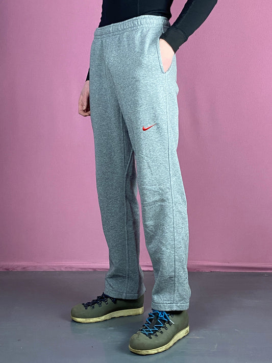 Nike Vintage Men's Sweatpants - Medium Gray Cotton Blend