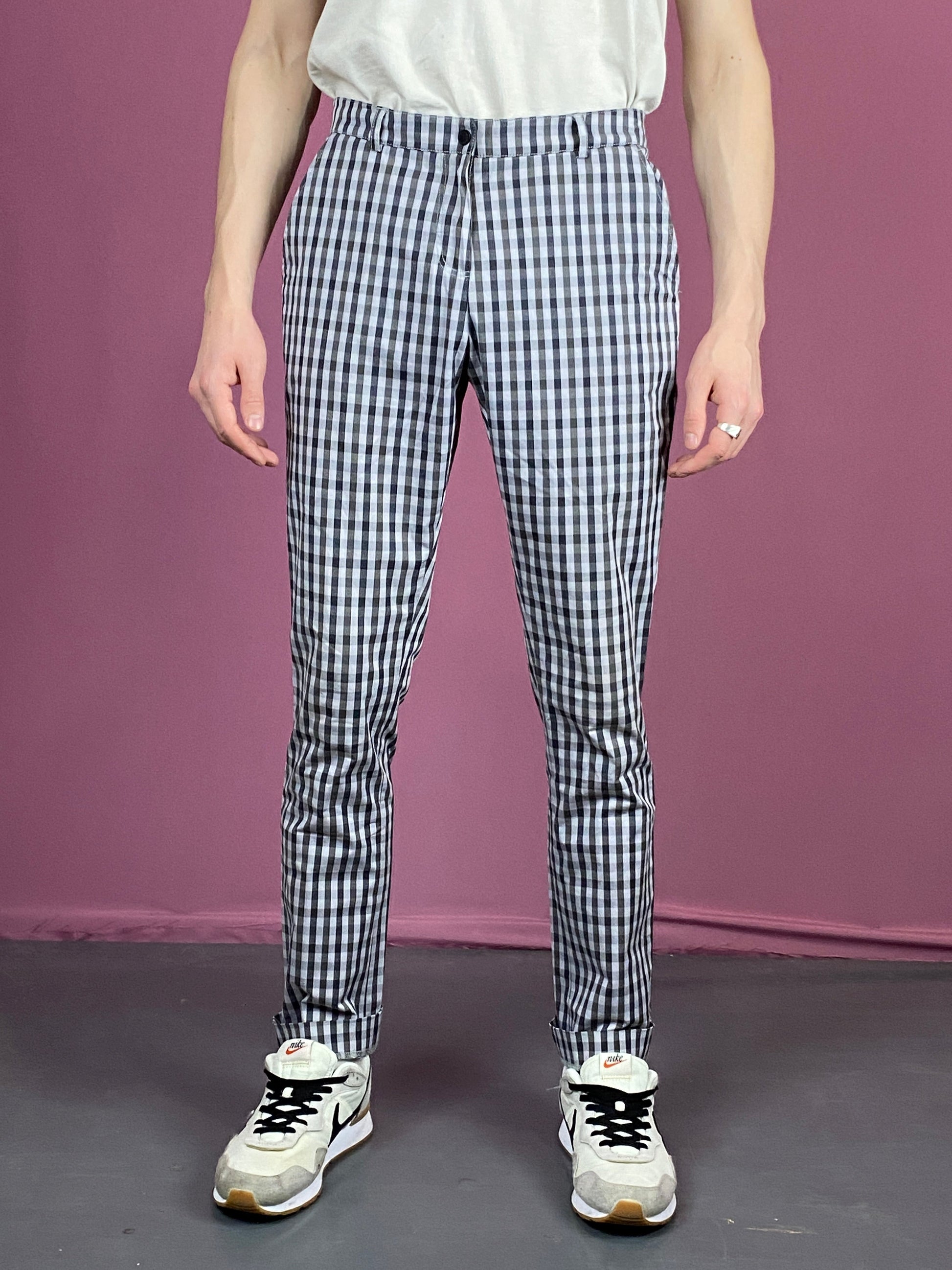 Aquascutum Men's Chino Pants - Small Gray Cotton